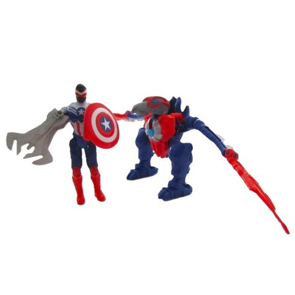 Captain America & Redwing Action Figures Mechstrike Mechasaurs Marvel NEW - Picture 2 of 7